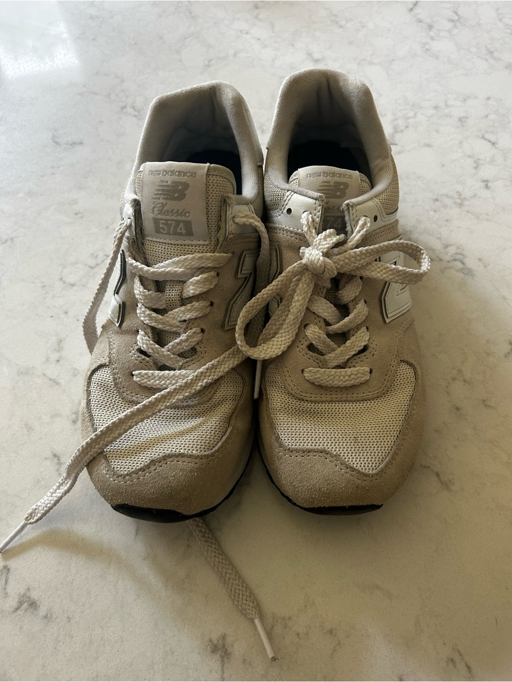 New Balance Kids Classic 574 Sneakers in Light Beige